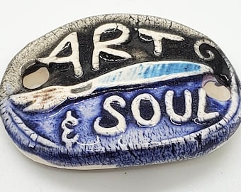 ART & SOUL Necklace or Wrap BRACELET or pendant charm bracelet bar connector bead or flat back cab Cabochon for Mosaics or choose BisQUE!