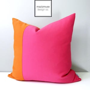 Dekorativer Sunbrella® Outdoor-Kissenbezug in modernem Farbblock für Veranda, Terrasse und Pool-Liegestühle, Mazizmuse