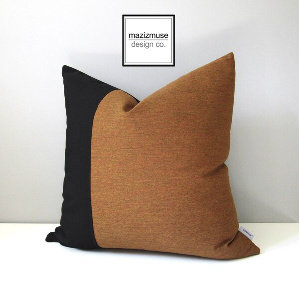Black Outdoor Pillow Etsy