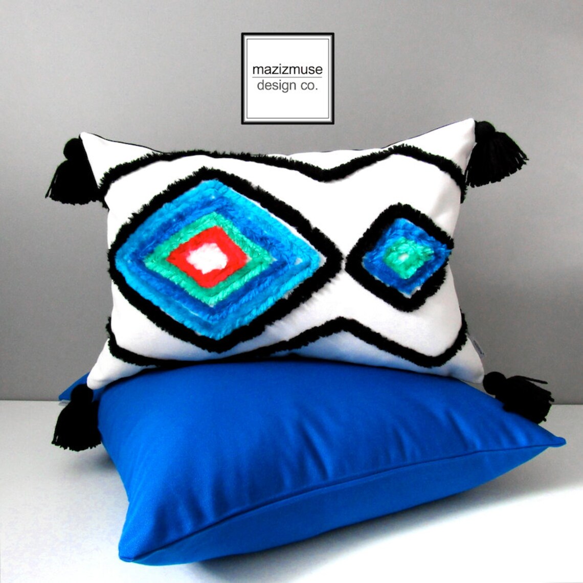 Black & White Outdoor Pillow Cover Decorative Moroccan Tribal Etsy Canada