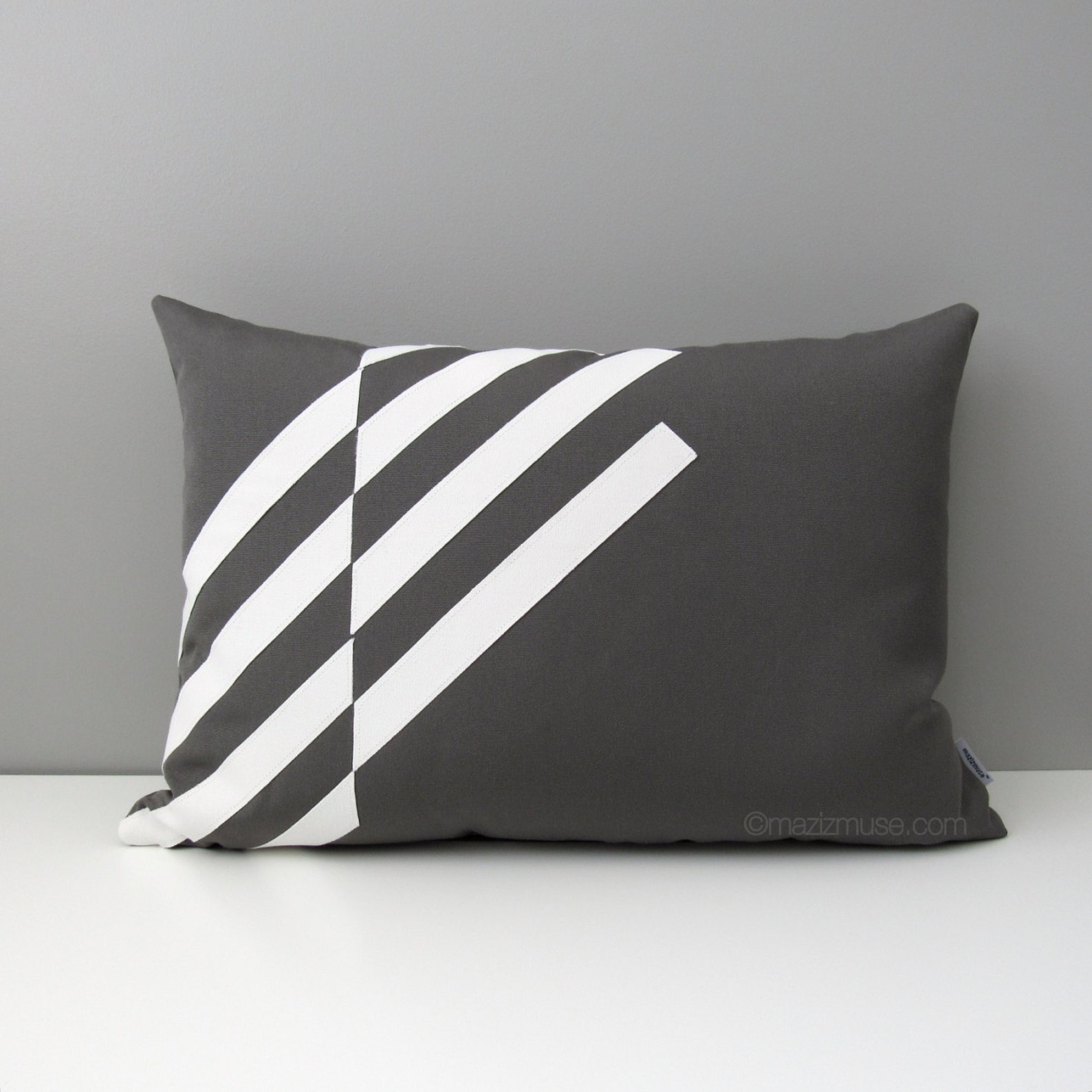 Modern Grey & White Outdoor Pillow Cover Decorative Pillow Etsy Canada