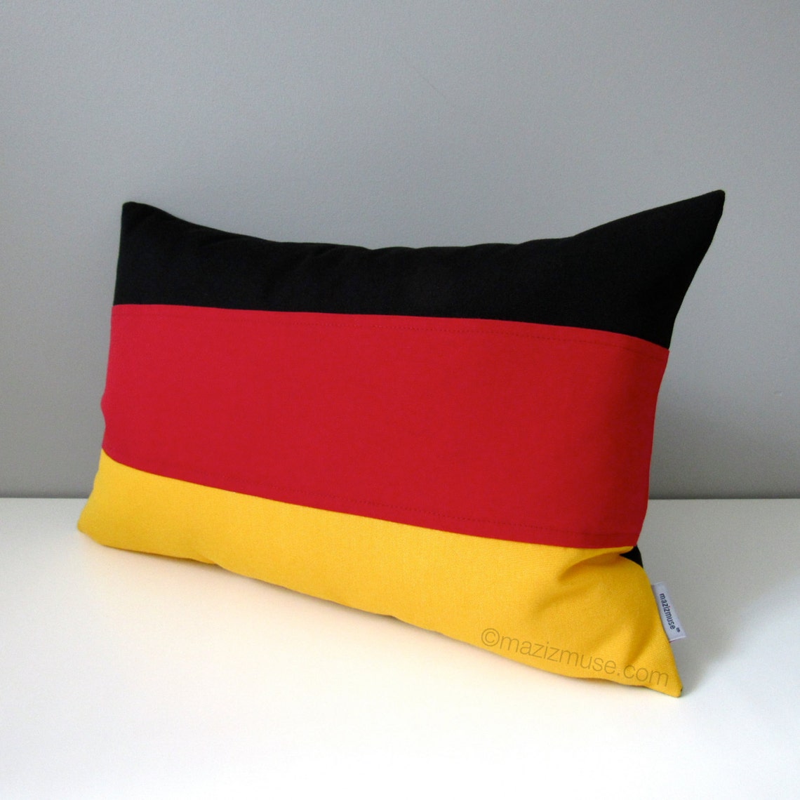 German Flag Pillow Cover Decorative Pillow Case Black Red Etsy
