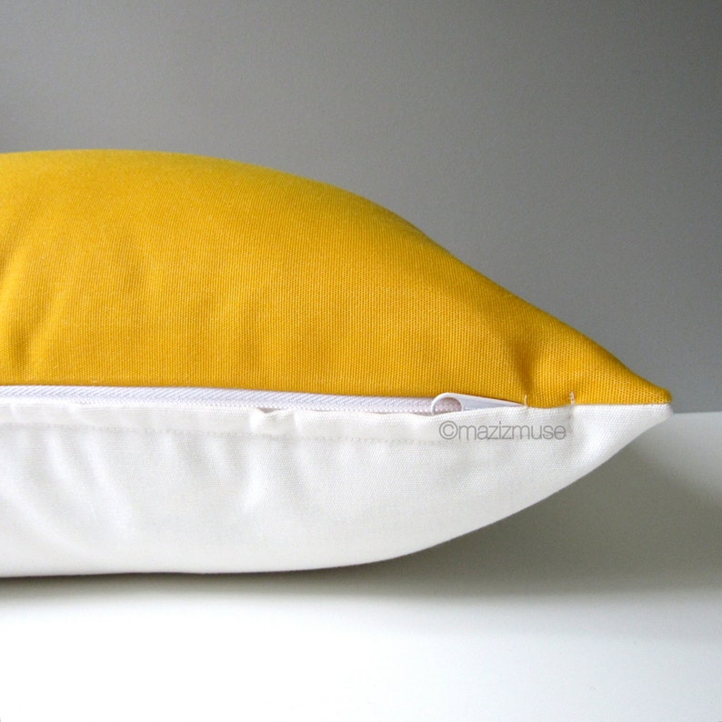 SALE Yellow & White Outdoor Pillow Cover Decorative Striped Etsy