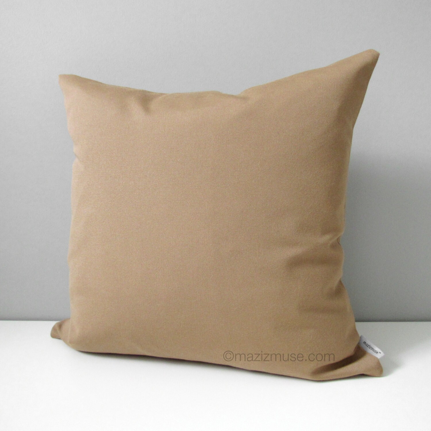 Camel Brown Outdoor Pillow Cover Decorative Light Brown Throw Etsy