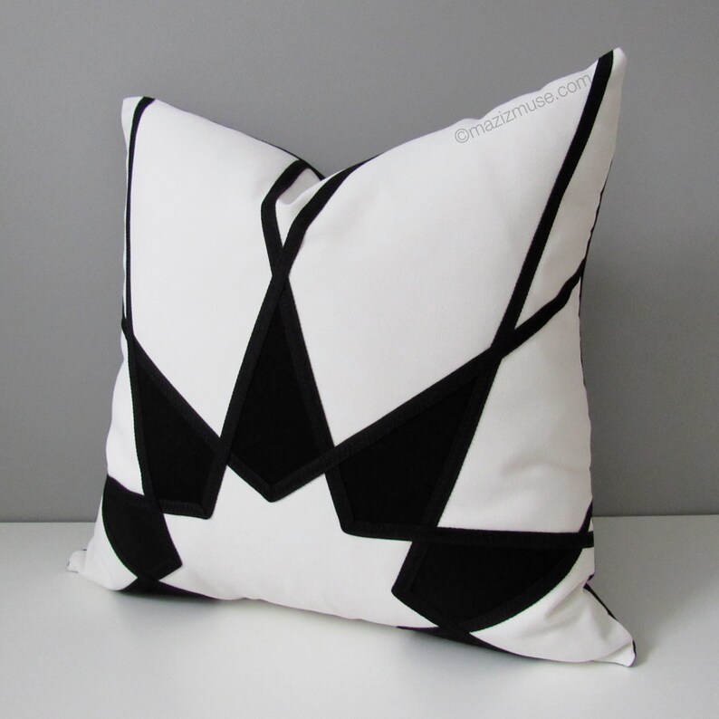 Decorative Red & Grey Outdoor Pillow Cover Geometric Pillow Etsy