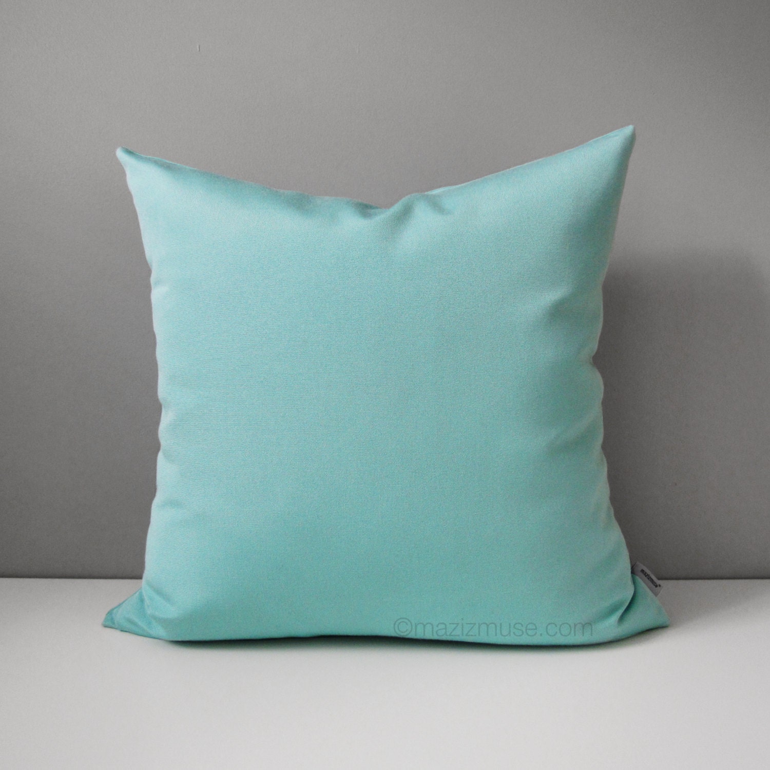 Aqua Blue Outdoor Pillow Cover Decorative Pillow Cover Etsy