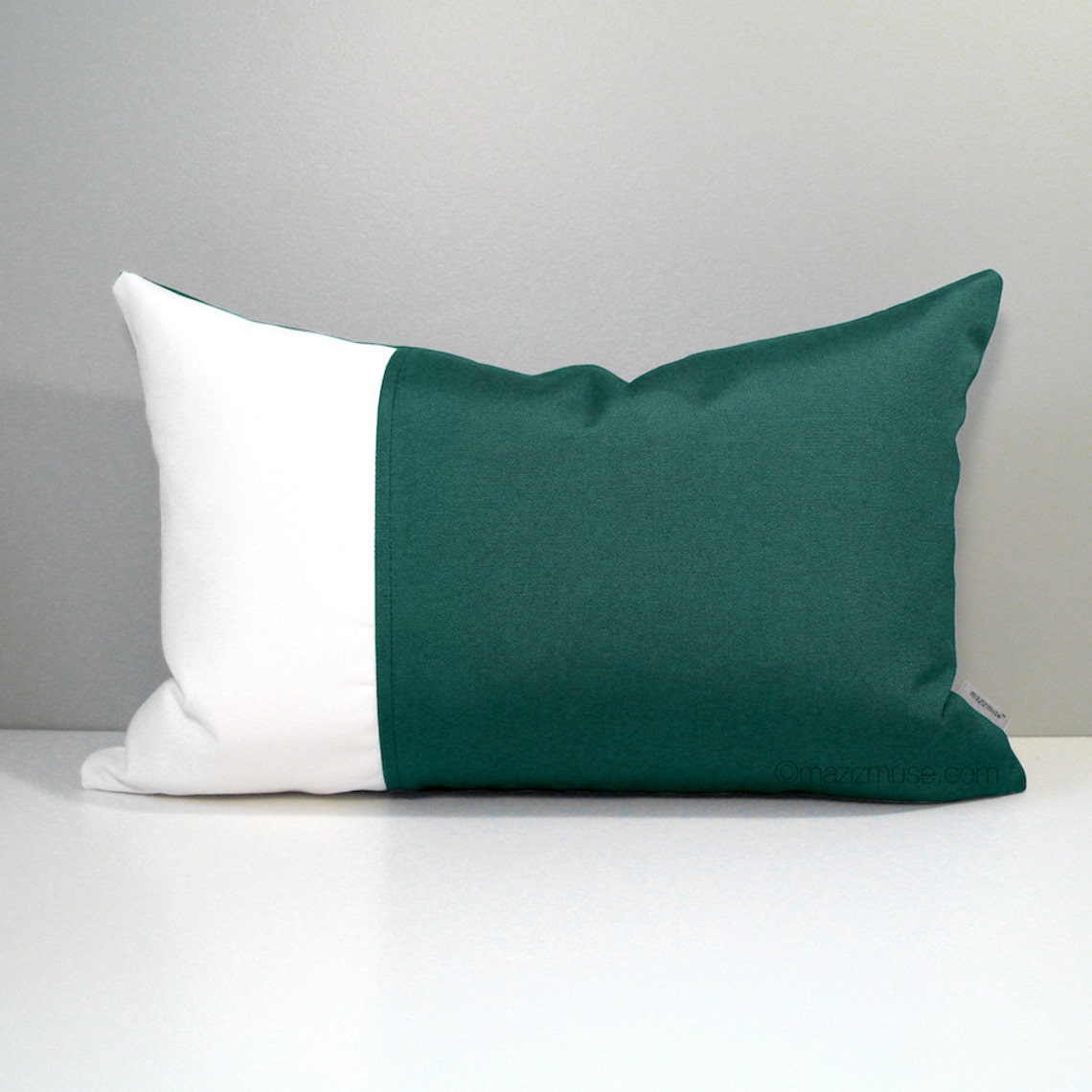 Forest Green & White Outdoor Pillow Cover Decorative Pillow Etsy