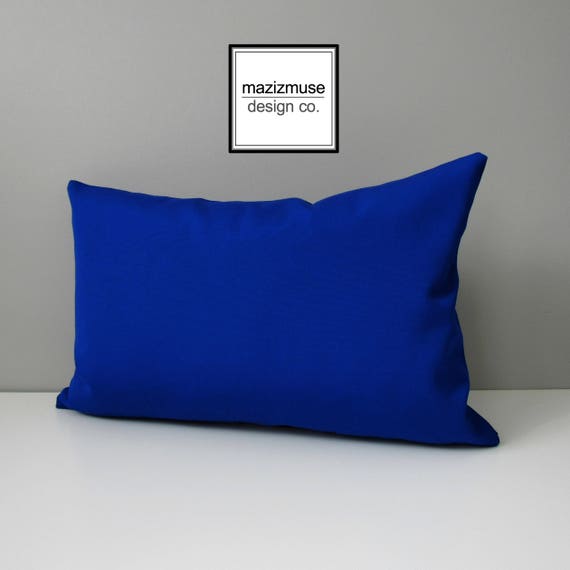 Royal Blue Outdoor Pillow Cover Decorative Throw Royal Blue Outdoor Pillow Cover, Cobalt Blue Outdoor Pillows