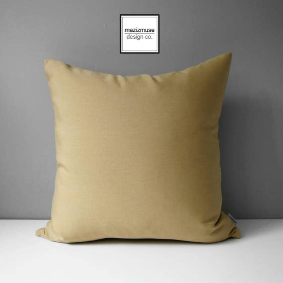 GOLD Outdoor Pillow Cover Decorative Sunbrella Pillow Cover Etsy