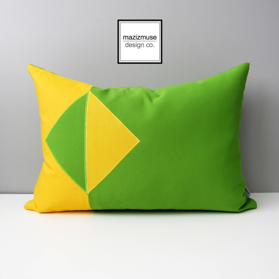 Decorative Lime Green & Yellow Outdoor Pillow Cover Modern Etsy Canada