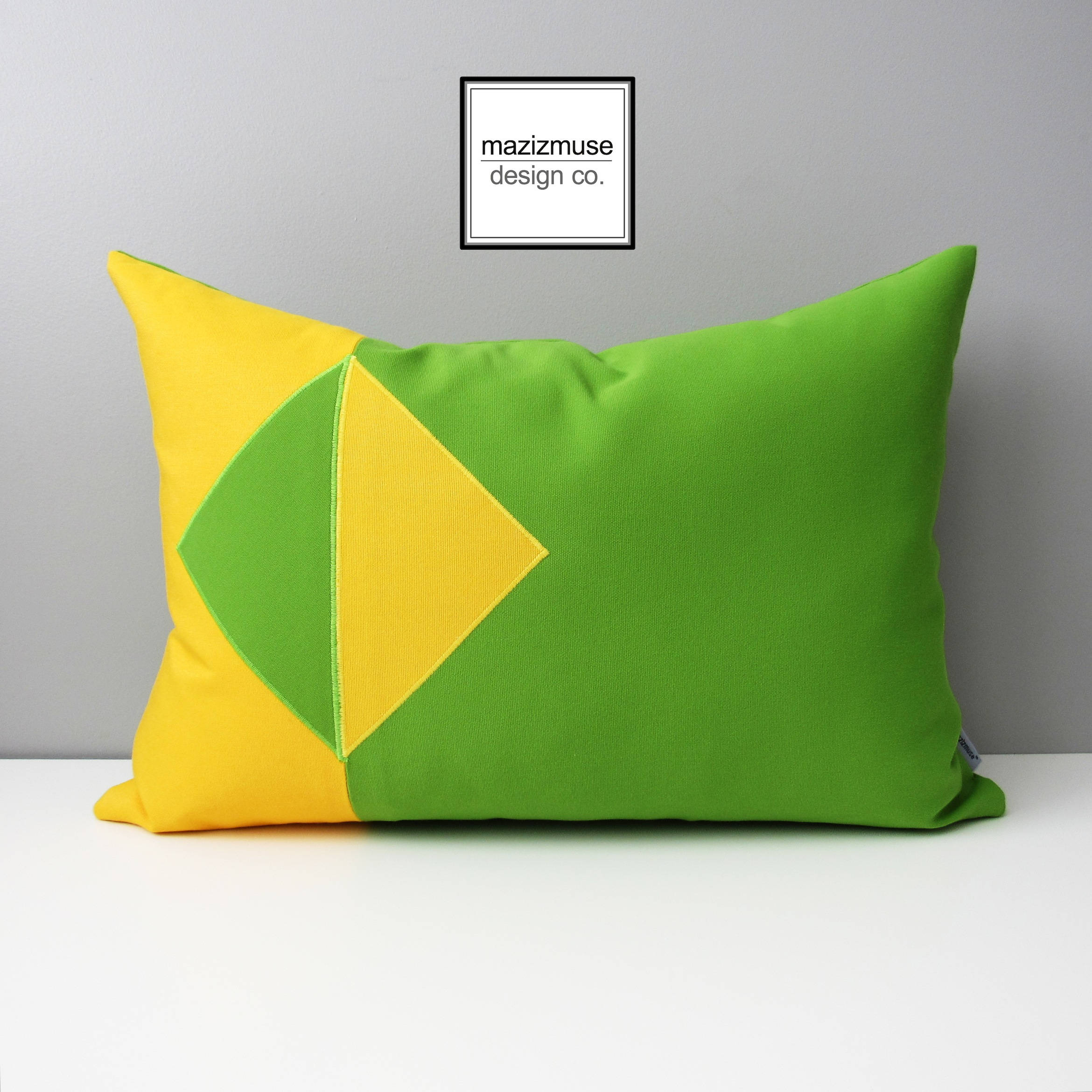 Decorative Lime Green & Yellow Outdoor Pillow Cover Modern Etsy Canada