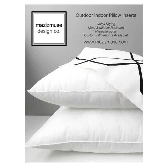 22 Inch Poly Fill Insert Pillow Insert Outdoor Pillow Form Etsy