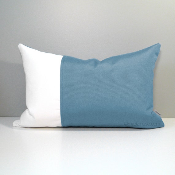 Mineral Blue Outdoor Pillow Cover Decorative Throw Pillow Case
