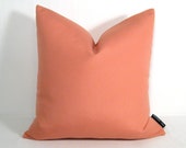 Coral Pillow Cover - Pink - Outdoor Indoor - Decorative - Cameo Rose - Porch - Home Garden Decor - Carnation - Sunbrella Cushion - 16 inch