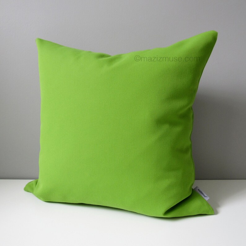 Decorative Lime Green Outdoor Pillow Cover Modern Pillow Etsy