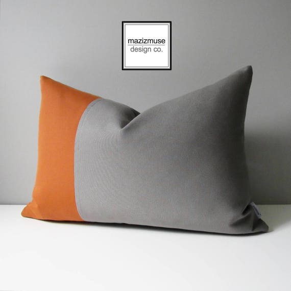 Sale TWO Decorative Nutmeg Grey Outdoor Pillow Covers Modern