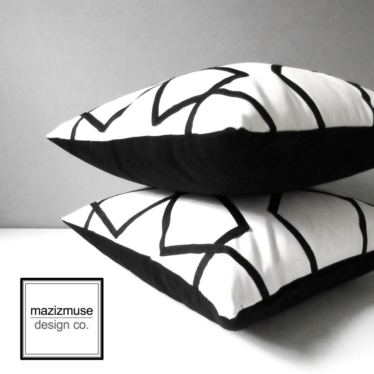 Decorative Outdoor Pillow Cover Modern Black & White Pillow Etsy Canada