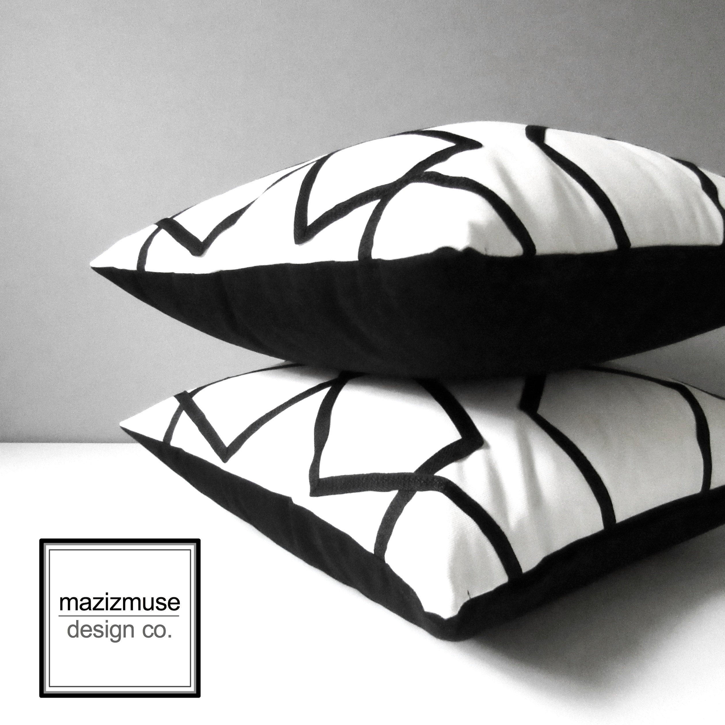 Decorative Outdoor Pillow Cover Modern Black & White Pillow Etsy Canada