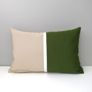 Olive Green & Black Outdoor Pillow Olive Green & Black Outdoor Pillow