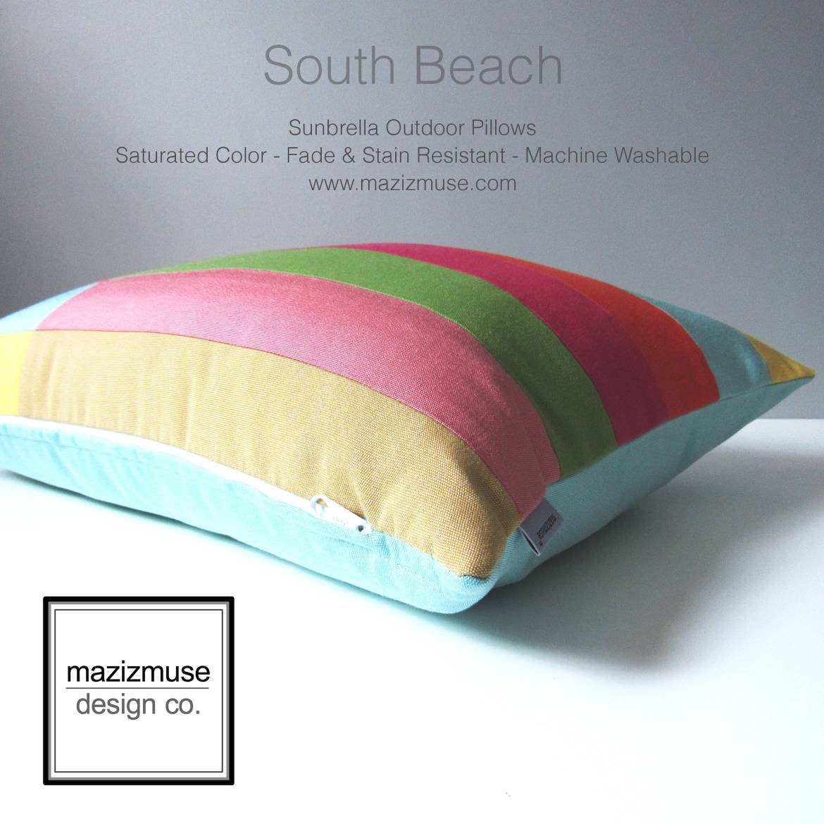 Multicolor Outdoor Pillow Cover Colorful Throw Pillow Cover Etsy Canada