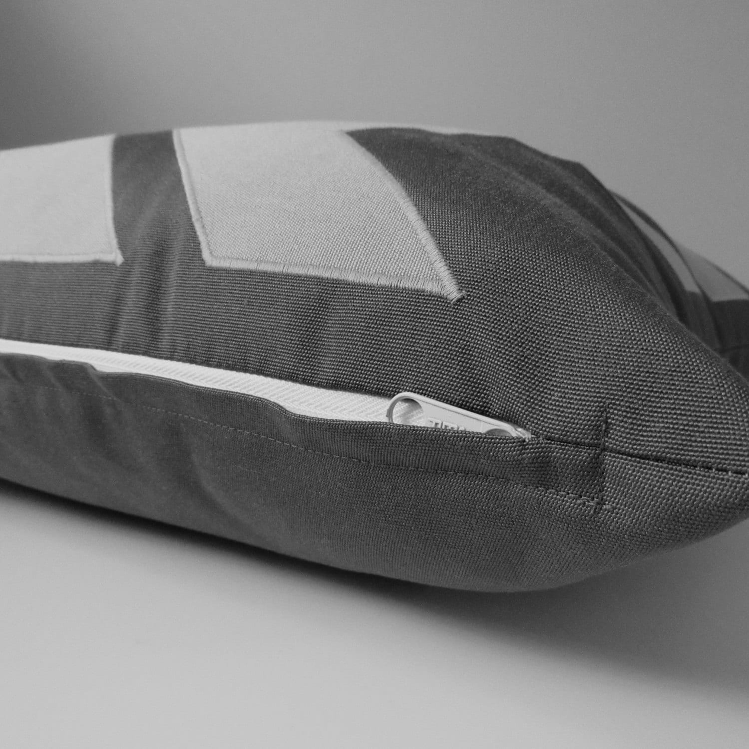 Decorative Grey & White Outdoor Pillow Cover Modern Sunbrella Etsy