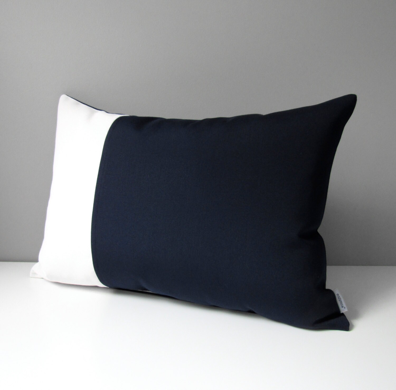 Navy Blue & White Outdoor Pillow Cover Decorative Color Etsy