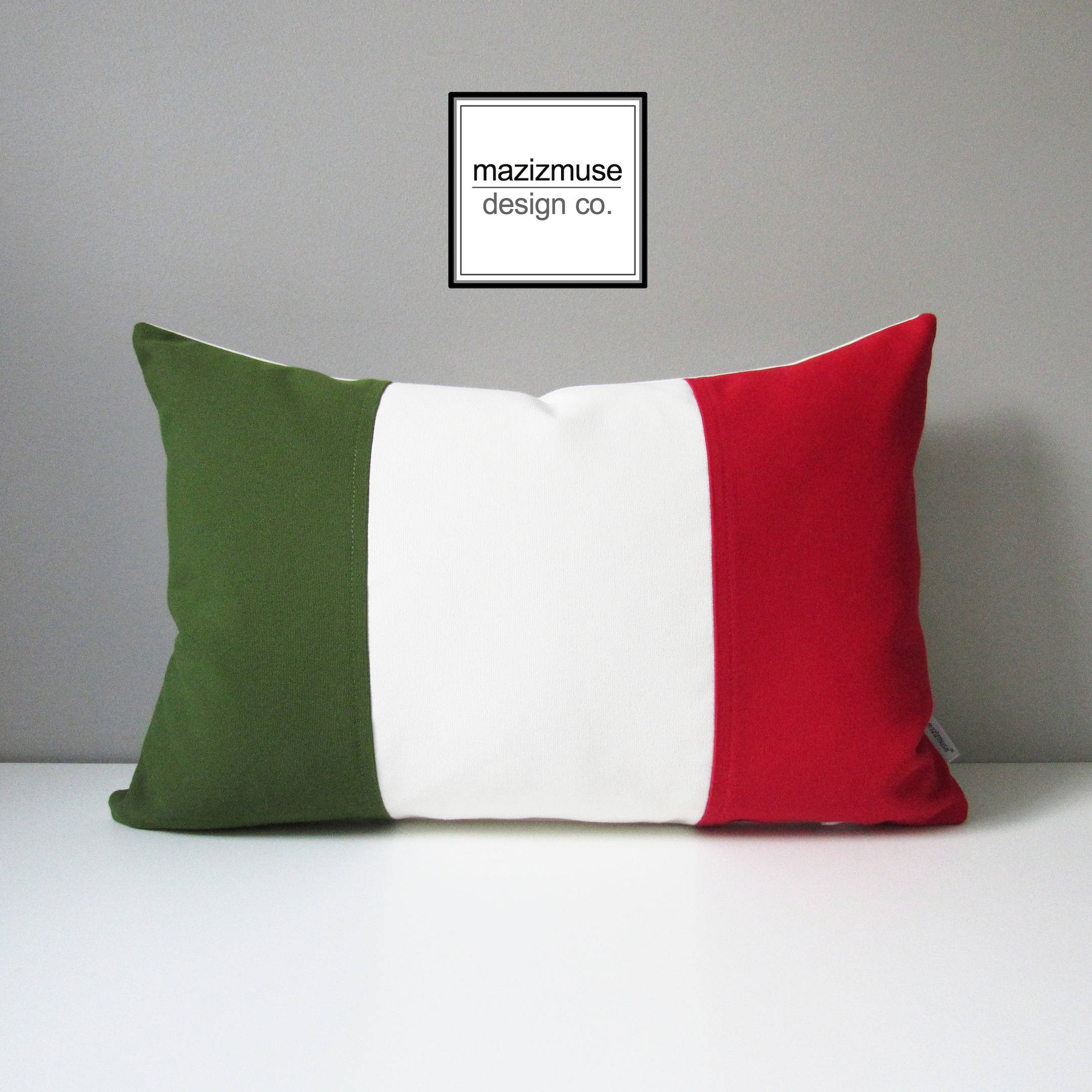 Decorative Italian Flag Pillow Cover Italy Flag Pillow Cover Etsy