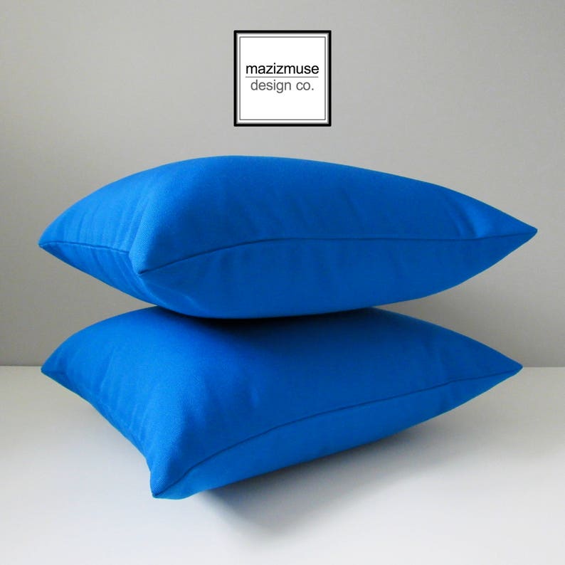 Cobalt Blue Outdoor Pillow Cover Decorative Pillow Cover Etsy