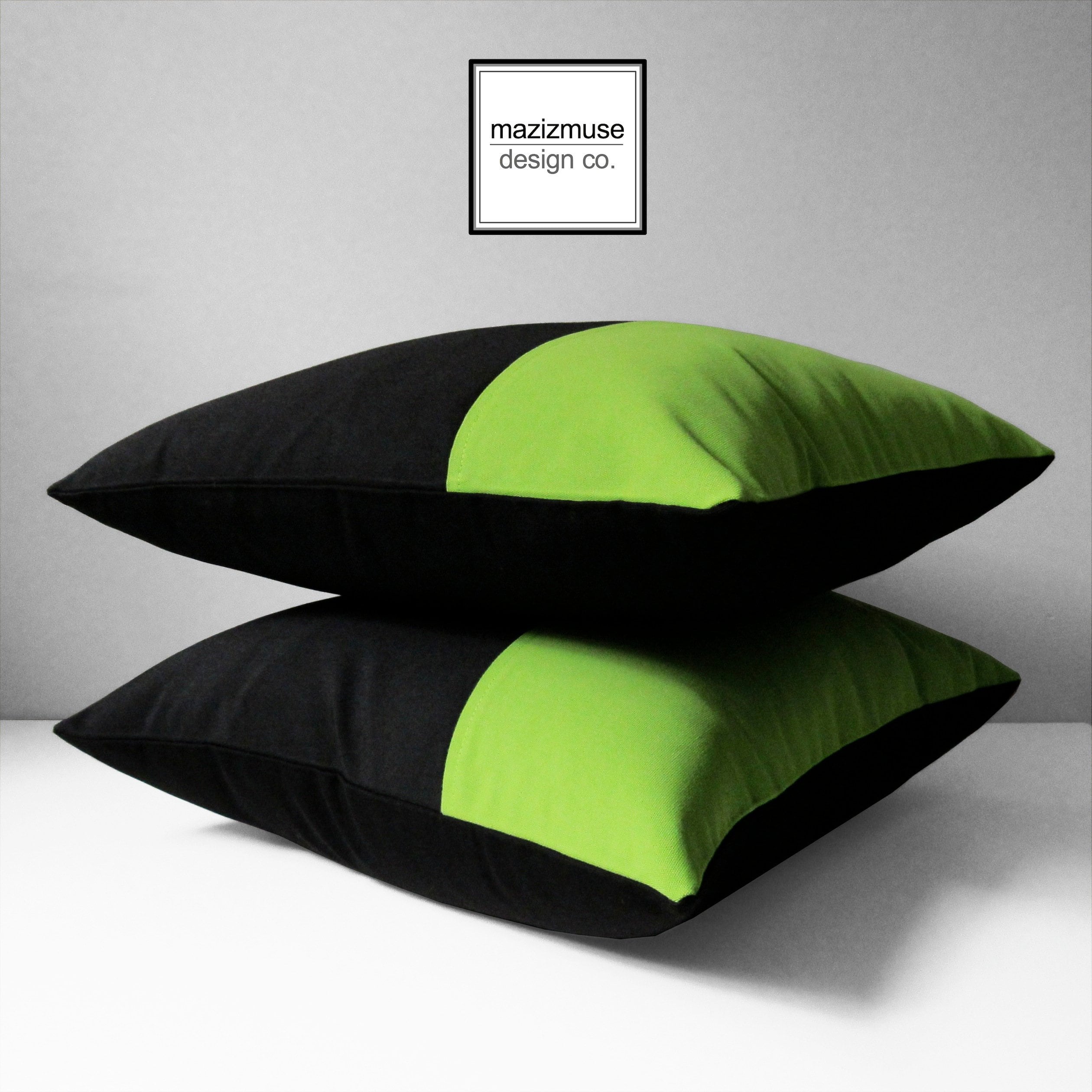 Decorative Lime Green Black Outdoor Pillow Cover Modern Color Block Pillow Cover Throw Pillow Macaw Sunbrella Cushion Cover Mazizmuse Etsy Canada