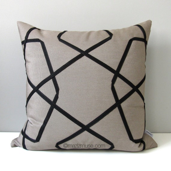 Black and taupe cushions cheap