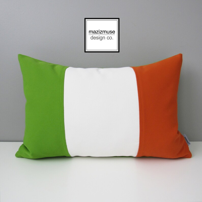 Irish Flag Pillow Cover Ireland St. Patrick's Day Lime Etsy
