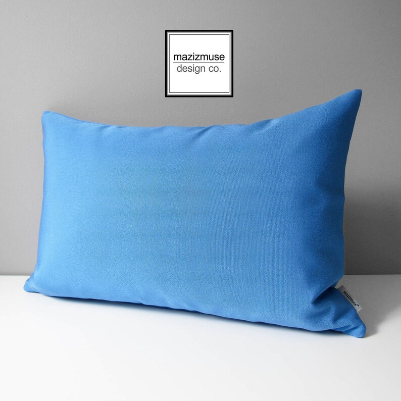 Capri Blue Outdoor Pillow Cover Decorative Sunbrella Pillow Etsy