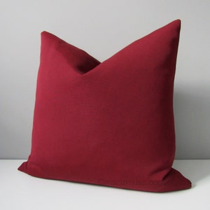 Burgundy & Grey Pillow Cover Modern Burgundy, Wine, Gray Decorative Pillow