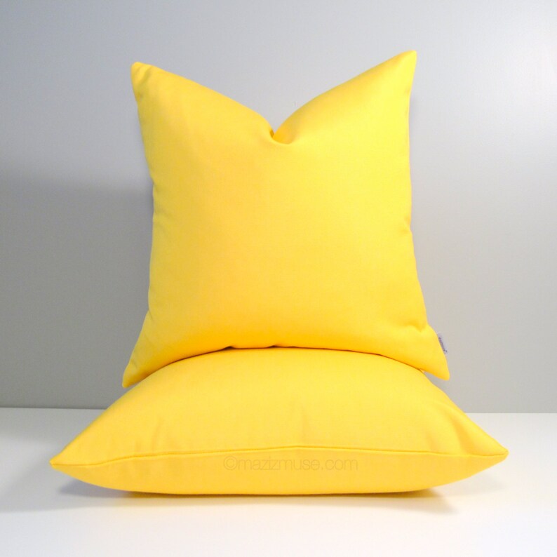 Decorative Navy Blue & Yellow Outdoor Pillow Cover Nautical Etsy