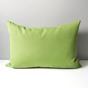 Decorative Ginko Sunbrella® Outdoor Pillow Cover, Pistachio Green Pillow Cover, Scatter Cushion Covers for Porch & Patio Chairs by Mazizmuse