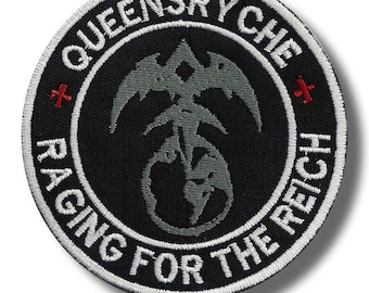 Aplikacja naszywki Queensryche Patch Emblemat haftowany żelazko na 0497d0