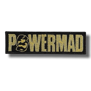 Powermad Embroidered Patch Badge Iron on Applique 27a46e