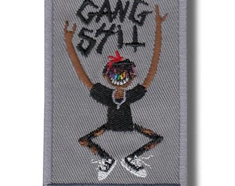 Gang Shit gestickter Aufnäher Badge zum Aufbügeln Applikation 653e14