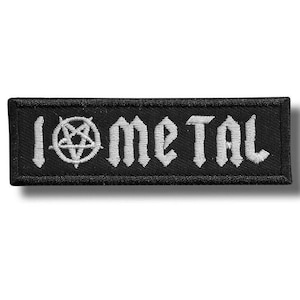 I Love Metal Embroidered Patch Badge Iron on Applique 7e2c76