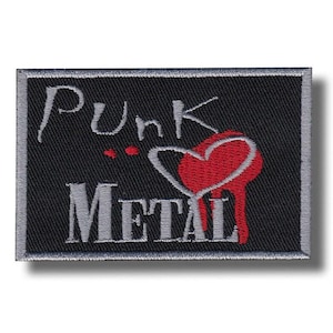 Punk Metal Embroidered Patch Badge Iron on Applique 74fc5d