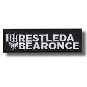 Iwrestleda Bearonce Broderad Tygmärke Stryk-på Applikation f52414