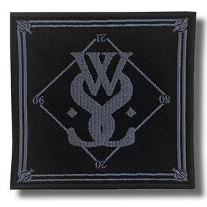 May include: Black square patch with a gray embroidered design. The design features stylized letters "WSL" within a diamond shape, with numbers at each corner. A gray border frames the patch.