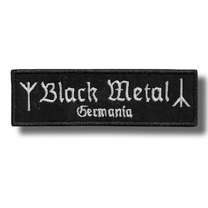 Black Metal Embroidered Patch Badge Iron on Applique 60cc65