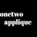 OneTwoApplique store logo