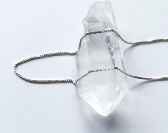 925 sterling silver thin box chain, 0.7mm, choose your length