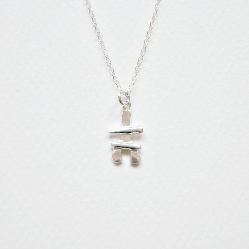 Inukshuk Necklace Sterling Silver Inukshuk Charm Canadian Etsy Canada
