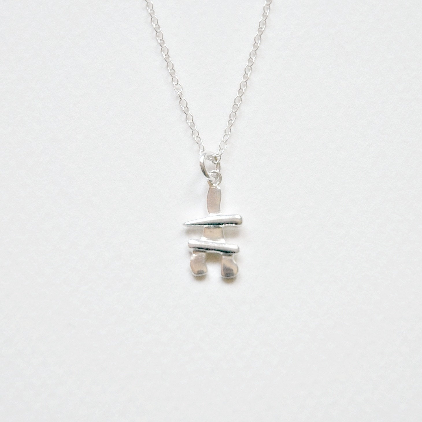 Inukshuk Necklace Sterling Silver 