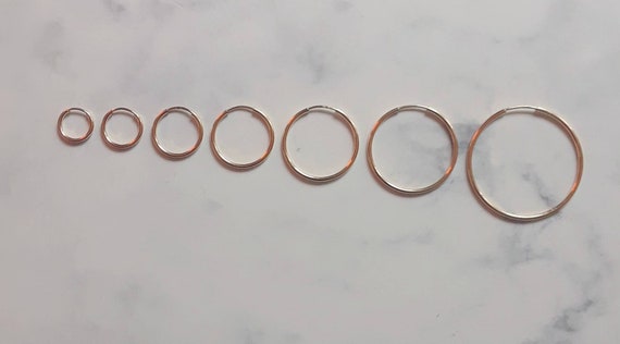 Gold endless hoops