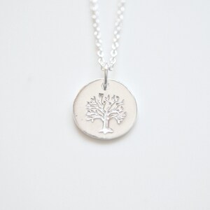 Sterling silver tree of life necklace, nature jewelry image 4