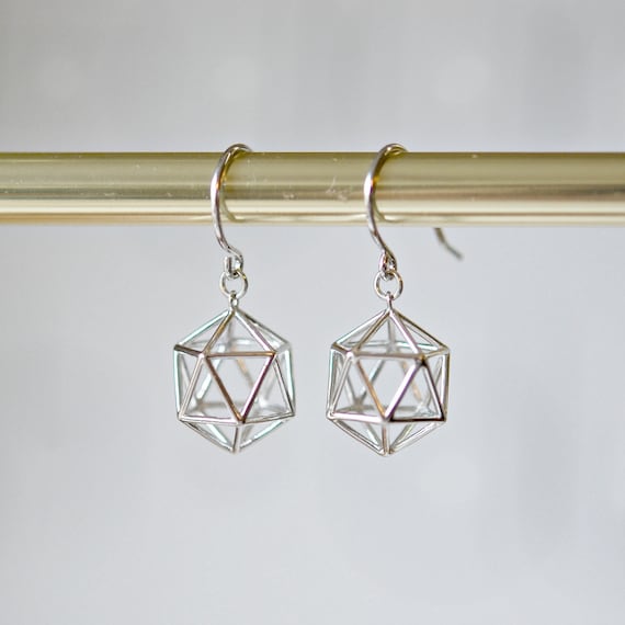 Geometric himmeli earrings